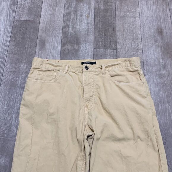 Mens J. Crew Corduroy Straight Boot‎ Cut Fit Yellow Pants - Picture 3 of 6